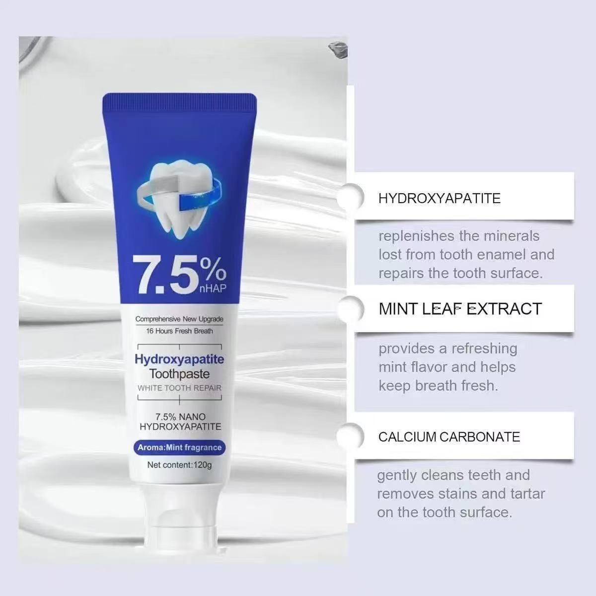 Pasta Dental con 7.5% de Nano  - Teeth Whitening Cream reseña y precio